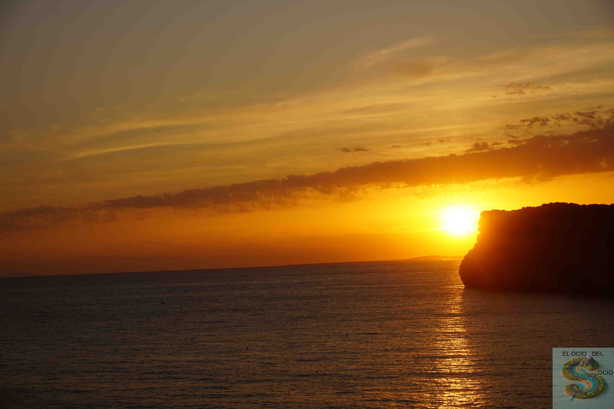 puesta de sol playa