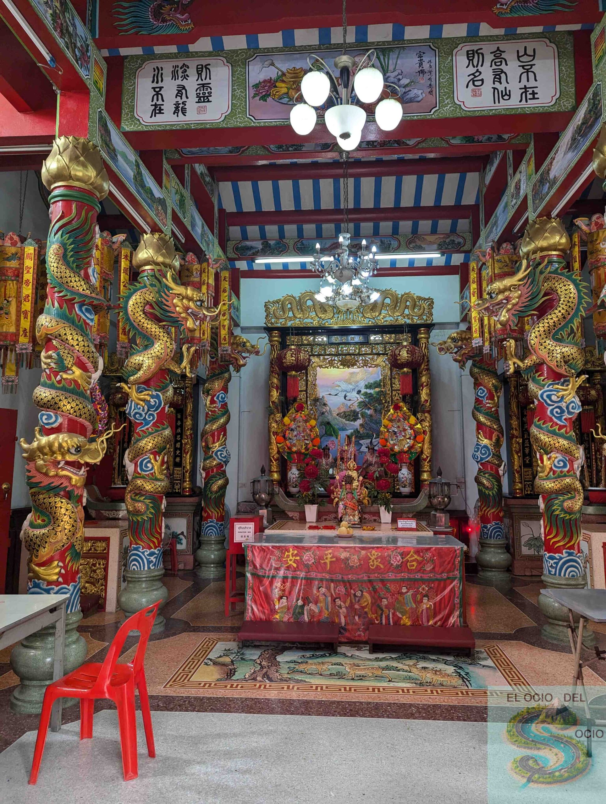 Templo chino en Chinatown, Bangkok, Tailandia